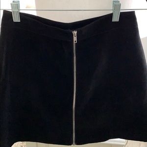 Black velvet skirt